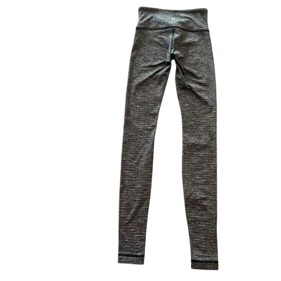 Lululemon Wunder Under 7/8 Leggings Herringbone Heather Gray Black Size 2 - Picture 4 of 5
